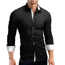 Load image into Gallery viewer, Men's Shirt Men Autumn Casual Formal Solid Slim Fit Long Sleeve Dress Shirt Top Blouse Fashion Formal high quality Men Shirt New