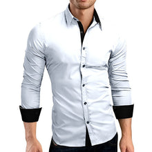 Load image into Gallery viewer, Men's Shirt Men Autumn Casual Formal Solid Slim Fit Long Sleeve Dress Shirt Top Blouse Fashion Formal high quality Men Shirt New
