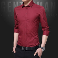 Load image into Gallery viewer, Legible Casual Social Formal shirt Men long Sleeve Shirt Business Slim Office Shirt male Cotton Mens Dress Shirts white 4XL 5XL
