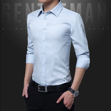 Load image into Gallery viewer, Legible Casual Social Formal shirt Men long Sleeve Shirt Business Slim Office Shirt male Cotton Mens Dress Shirts white 4XL 5XL
