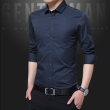Load image into Gallery viewer, Legible Casual Social Formal shirt Men long Sleeve Shirt Business Slim Office Shirt male Cotton Mens Dress Shirts white 4XL 5XL
