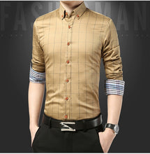 Load image into Gallery viewer, Legible Casual Social Formal shirt Men long Sleeve Shirt Business Slim Office Shirt male Cotton Mens Dress Shirts white 4XL 5XL

