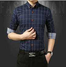 Load image into Gallery viewer, Legible Casual Social Formal shirt Men long Sleeve Shirt Business Slim Office Shirt male Cotton Mens Dress Shirts white 4XL 5XL
