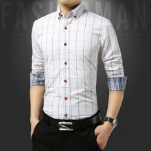 Load image into Gallery viewer, Legible Casual Social Formal shirt Men long Sleeve Shirt Business Slim Office Shirt male Cotton Mens Dress Shirts white 4XL 5XL

