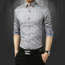 Load image into Gallery viewer, Legible Casual Social Formal shirt Men long Sleeve Shirt Business Slim Office Shirt male Cotton Mens Dress Shirts white 4XL 5XL
