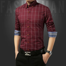 Load image into Gallery viewer, Legible Casual Social Formal shirt Men long Sleeve Shirt Business Slim Office Shirt male Cotton Mens Dress Shirts white 4XL 5XL
