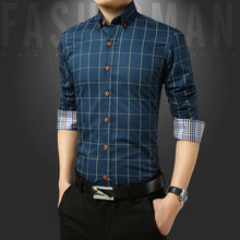 Load image into Gallery viewer, Legible Casual Social Formal shirt Men long Sleeve Shirt Business Slim Office Shirt male Cotton Mens Dress Shirts white 4XL 5XL
