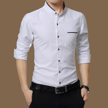 Load image into Gallery viewer, Legible Casual Social Formal shirt Men long Sleeve Shirt Business Slim Office Shirt male Cotton Mens Dress Shirts white 4XL 5XL
