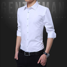Load image into Gallery viewer, Legible Casual Social Formal shirt Men long Sleeve Shirt Business Slim Office Shirt male Cotton Mens Dress Shirts white 4XL 5XL
