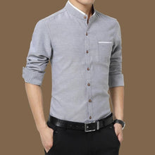 Load image into Gallery viewer, Legible Casual Social Formal shirt Men long Sleeve Shirt Business Slim Office Shirt male Cotton Mens Dress Shirts white 4XL 5XL
