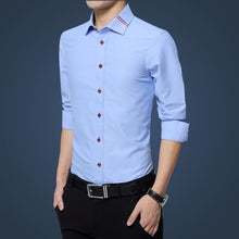 Load image into Gallery viewer, Legible Casual Social Formal shirt Men long Sleeve Shirt Business Slim Office Shirt male Cotton Mens Dress Shirts white 4XL 5XL
